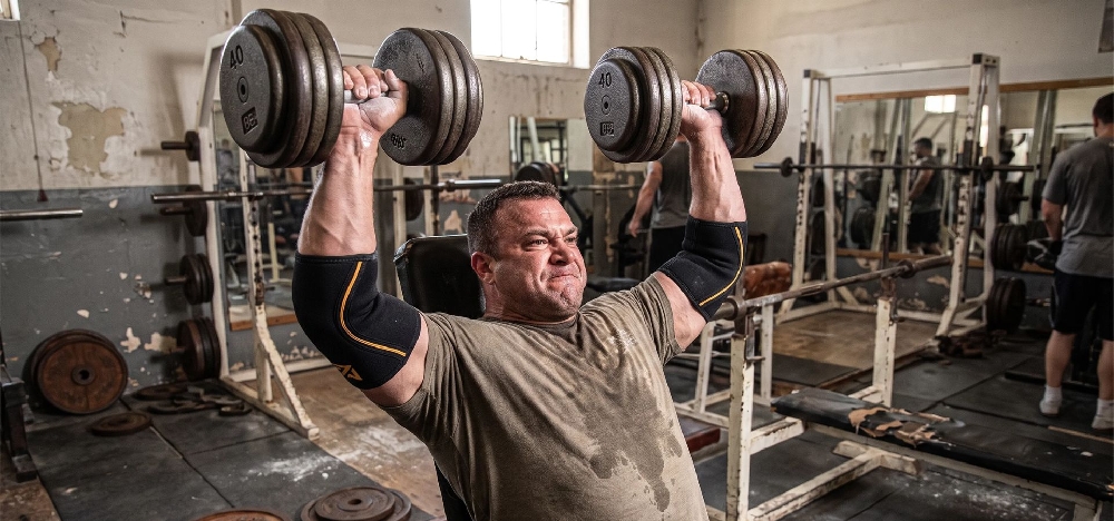 Elbow Sleeves - Provides strong elbow support and compression for heavy weight lifting.